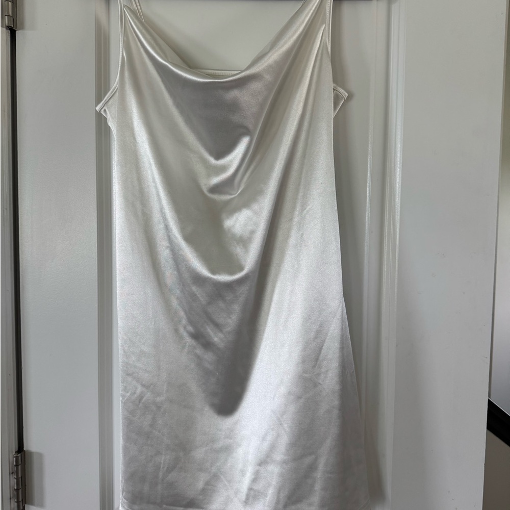White Satin Dress